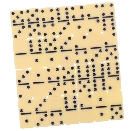 TOYANDONA 1Satz Domino Set Klassisches Domino für Familien und Partys aus Langlebigen Bausteinen für Spielabende und Versammlungen Unterhaltsame Aktivitäten für Jung von TOYANDONA