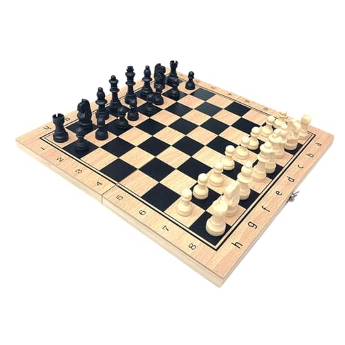 TOYANDONA 1Satz Faltbares Schachspielzeug Aus Schachbrett Für Tragbar Für Reisen Langlebig Und Stabil Perfektes Puzzlespielzeug Für Schachliebhaber von TOYANDONA