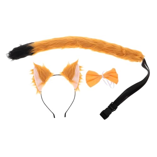 TOYANDONA 1Satz Fuchskostüm Set für Teiliges Zubehör mit Fuchsohren Haarreif Fuchsschwanz und Fliege Halloween Cosplay Rollenspiele und Kostümpartys TOYANDONA 1Satz Fuchskostüm Set für Teiliges Zubehör mit Fuchsohren Haarreif Fuchsschwanz und Fliege Halloween Cosplay Rollenspiele und Kostümpartys von TOYANDONA