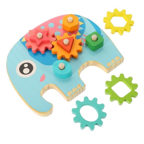 TOYANDONA 1Satz Geometrisches Formpuzzle aus Holz Kognitives Lernspielzeug für Kleinkinder Interaktive Lerntafel für Kreative Spielstunden Fördert Logisches und Farbverständnis von TOYANDONA