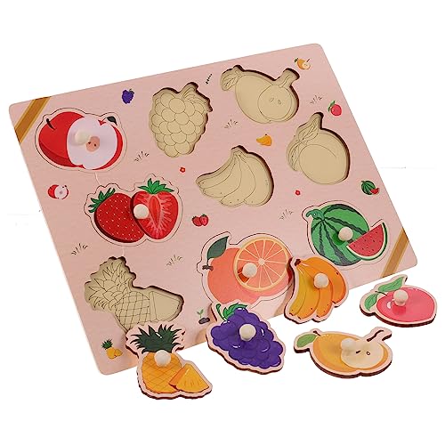 TOYANDONA 1Satz Holzpuzzle für Obst Themen Puzzle Pädagogisches für Jungen und Mädchen für Jahre Fördert Feinmotorik und Logisches von TOYANDONA