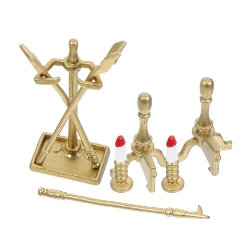TOYANDONA Miniatur Kamin Zubehör Set Für Puppenhaus Teiliges Set Mit Kaminwerkzeugen Und Kerzenhalter Realistische Dekoration Für Puppenhaus Spielzeug Für Kreatives Spiel von TOYANDONA