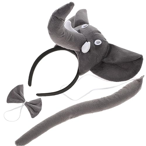 TOYANDONA 1Satz Kostümset Elefant für Teiliges Set Fliege für Tierpartys Karneval und Cosplay Hochwertige Tierrequisiten Graues Design von TOYANDONA