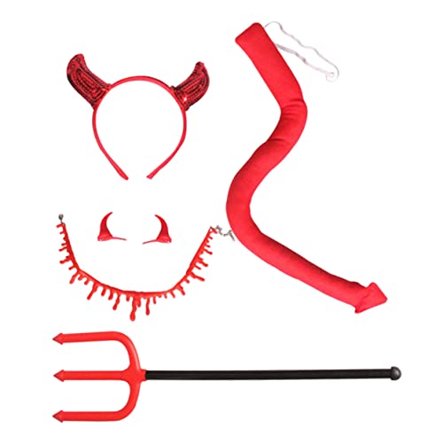 TOYANDONA 1Satz Kostümset Halloween Teufel mit Horn Stirnband und Halskette Teiliges für Kostümparty Cosplay und Halloween Veranstaltungen TOYANDONA 1Satz Kostümset Halloween Teufel mit Horn Stirnband und Halskette Teiliges für Kostümparty Cosplay und Halloween Veranstaltungen von TOYANDONA
