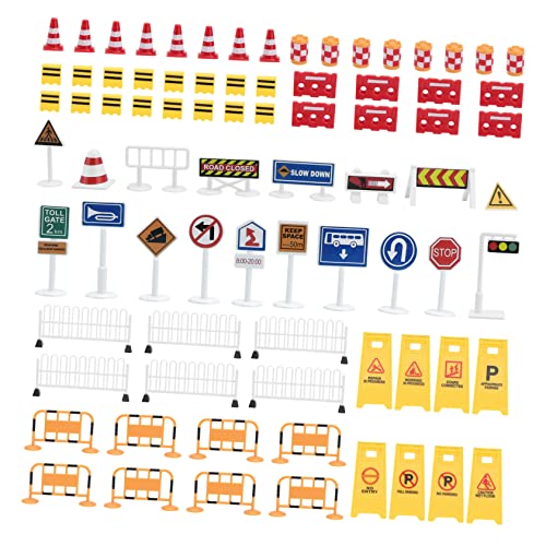 TOYANDONA 1Satz Lernspielzeug Verkehrszeichen für Simulation Straßenschild mit für Parkszene und Verkehrserziehung Robust und Handlich von TOYANDONA