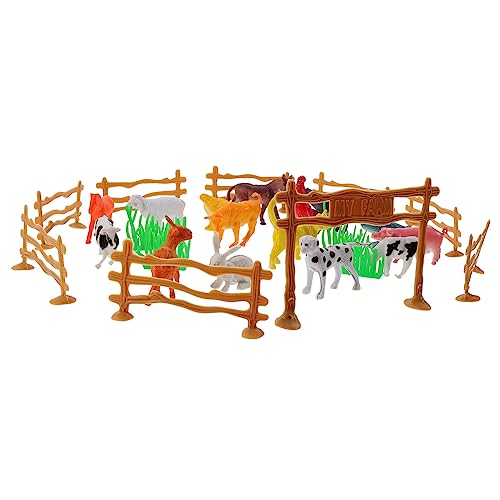 TOYANDONA 1Satz Miniatur Farm Tiermodell Teiliges Bildungsspielzeug für Kreative Spielszenen Geeignet für Fördert Vorstellungskraft und Kognitive Fähigkeiten von TOYANDONA