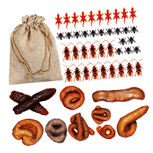 TOYANDONA 1Satz Realistische Streichspielzeuge mit Fake Poops Eidechsen und Kakerlaken für Halloween Deko und Scherze für Partys und Aprilscherze TOYANDONA 1Satz Realistische Streichspielzeuge mit Fake Poops Eidechsen und Kakerlaken für Halloween Deko und Scherze für Partys und Aprilscherze von TOYANDONA