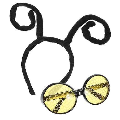 TOYANDONA 1Satz Schmetterlingsantenne Kopfbedeckung mit Brille Kostümzubehör für Halloween Cosplay und Partys von TOYANDONA
