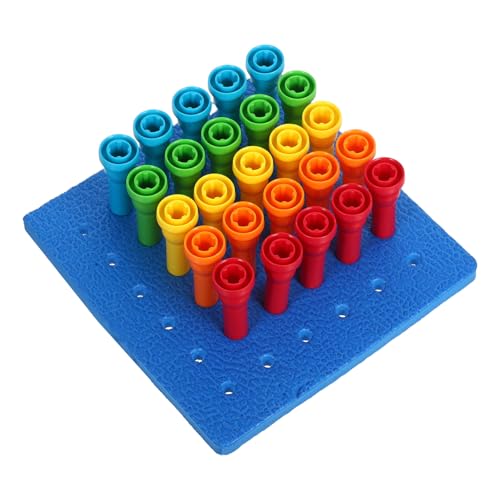 TOYANDONA 1Satz Steckbrett für Kleinkinder Farbsortierendes Sinnesspielzeug mit Steckpuzzle Feinmotorik und Frühen Bildung für Interaktive TOYANDONA 1Satz Steckbrett für Kleinkinder Farbsortierendes Sinnesspielzeug mit Steckpuzzle Feinmotorik und Frühen Bildung für Interaktive von TOYANDONA