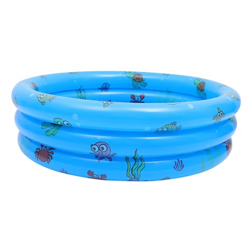 TOYANDONA 1Stk Aufblasbares Schwimmbecken mit DREI Ringen - aufblasbare badewanne für kinderplanschbecken plantschbecken Kinderbecken Wassermatratze PVC Blue TOYANDONA 1Stk Aufblasbares Schwimmbecken mit DREI Ringen - aufblasbare badewanne für kinderplanschbecken plantschbecken Kinderbecken Wassermatratze PVC Blue von TOYANDONA