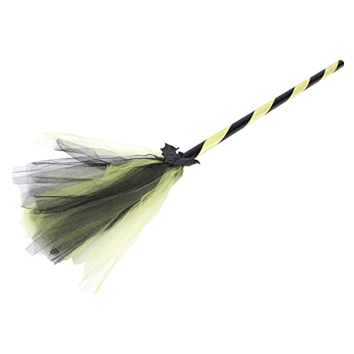 TOYANDONA 1Stk Fledermausmaschenbesen Halloween-Lichter Aufkleber Girlande Halloween Dekoration Halloween-Dekoration Band gestreifter Griff Fledermaus Besen für Halloween Gittergewebe Yellow TOYANDONA 1Stk Fledermausmaschenbesen Halloween-Lichter Aufkleber Girlande Halloween Dekoration Halloween-Dekoration Band gestreifter Griff Fledermaus Besen für Halloween Gittergewebe Yellow von TOYANDONA