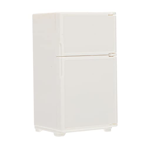 TOYANDONA 1Stk Kühlschrank Modell Miniatur-Puppenstubenkühlschränke Bausatz Puppenwagen klein Miniatures Miniature Kitchen Mini-Kühlschrank-Modell Miniaturspielzeug Plastik Weiß von TOYANDONA