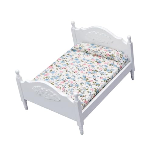 TOYANDONA 1Stk Mini-Doppelbett babybett Kinderbett puppenstubenmöbel Dollhouse Furniture Dekoration Miniaturen klein Mini-Bett-Möbel Möbelmodell Stoff Weiß TOYANDONA 1Stk Mini-Doppelbett babybett Kinderbett puppenstubenmöbel Dollhouse Furniture Dekoration Miniaturen klein Mini-Bett-Möbel Möbelmodell Stoff Weiß von TOYANDONA