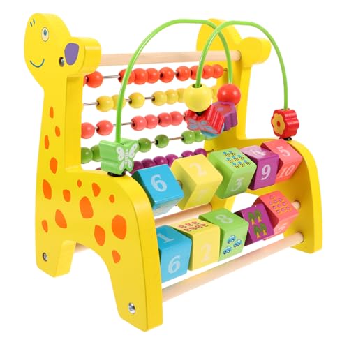 TOYANDONA 1Stk Perlenrechner Kinderspielzeug zählen pädagogisches Rechenspielzeug Zählwerkzeug für Bildungsspielzeug zubehör Lehrmittel zählen Holz von TOYANDONA