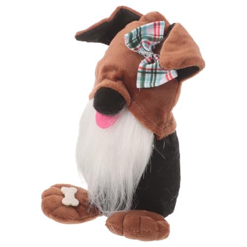TOYANDONA 1Stk langhaarige Welpenpuppe Dinosaurierspielzeug Hunde Plüschtiere Figuren deko Party für Geschenkidee Kinderpuppenspielzeug Plüschpuppe Grey von TOYANDONA