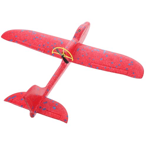 TOYANDONA 1Stück Wiederaufladbares Flugzeugspielzeug mit Bunten Lichtern Elektrisches Lernspielzeug für Leicht und Sicher für Drinnen und Draußen Fördert die Kreativität von TOYANDONA