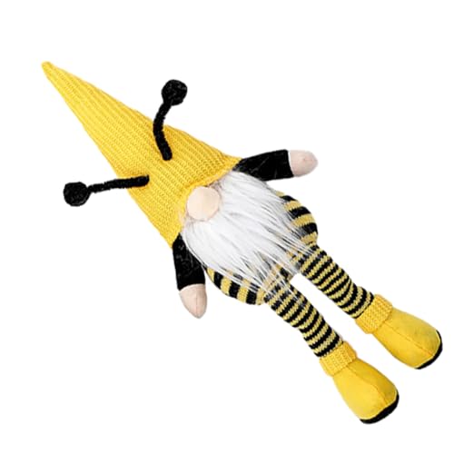 TOYANDONA 1stk Bienen Mit Langen Beinen Tag Plüschtiere Zwerge Plüsch Tagespuppendekoration Honigzwergfiguren Bienenspielzeug GNOME Puppe Kinderspielzeug Bienenpuppe Für Stoff von TOYANDONA