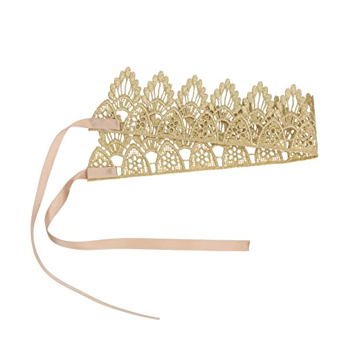 TOYANDONA 1stk Geburtstagskrone Frauen Geburtstag Tiara Kopfbedeckung Für Damen Frauen Geburtstag Kopfschmuck Prinzessin Vintage- Partydekoration Partyzubehör Golden Spitze von TOYANDONA