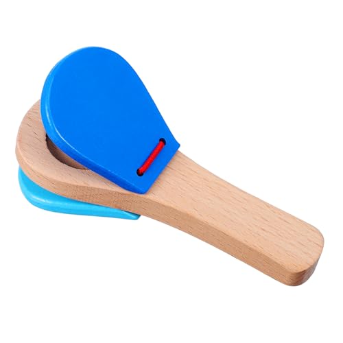 TOYANDONA 1stück Holz Castanet Klatschen Spielzeug Pädagogisches Musikinstrument Zur Frühen Der Motorischen Fähigkeiten Zufälliger Farbe von TOYANDONA