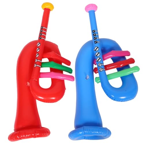 TOYANDONA 2 Aufblasbare Trompetenhörner-Spielzeuge – Musikalische Party-Requisiten Für Kinder Am Strand Und -Themenveranstaltungen von TOYANDONA