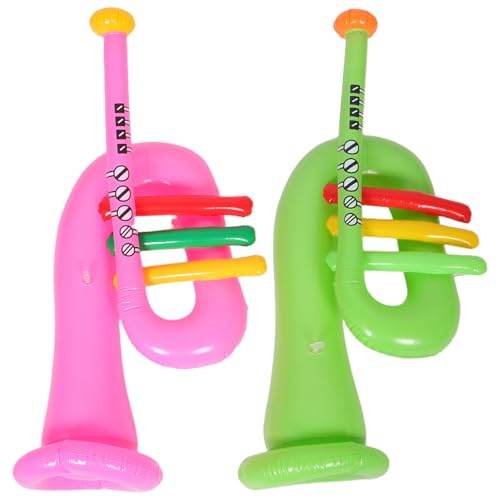 TOYANDONA 2 Aufblasbare Trompetenhörner-Spielzeuge – Musikalische Party-Requisiten Für Kinder Am Strand Und -Themenveranstaltungen von TOYANDONA