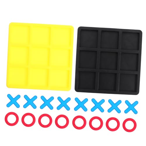 TOYANDONA 2 Boxen xo Schach brettspiele sankastenspielsachen dexte Spiele für spieleabend Geschenkidee taktil Puzzlespiel xo-Spiel Nullen und Kreuze Spiel Umweltfreundlicher Kunstharz von TOYANDONA
