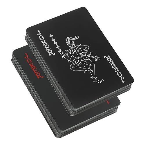 TOYANDONA 2 Kisten Wasserfeste Pokerkarten Pokerspiel Für Party Spiele Kartenhalter Für Spielkarten Kartenspiel Spielkartenhalter Benutzerdefinierte Spielkarten Pokertisch Tischspiel Plastik von TOYANDONA