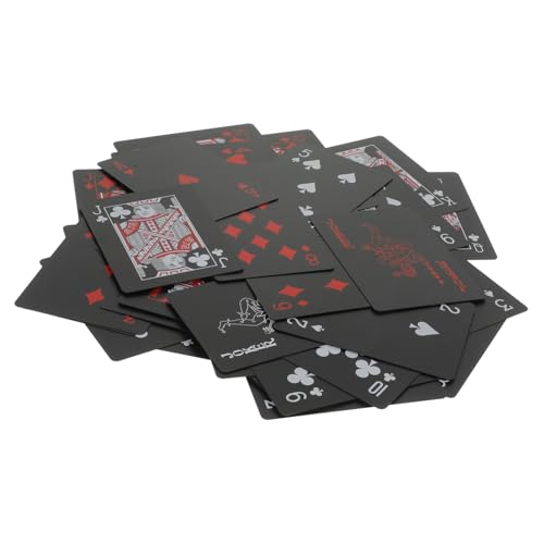 TOYANDONA 2 Kisten wasserfeste Pokerkarten Spiel für zu Hause Wasserfall-Spielkarte Kartenspielen Schachbrett Spielzeuge Kartenspiel Masse Pokertisch empfindlich Geschenk Niedergang Plastik von TOYANDONA