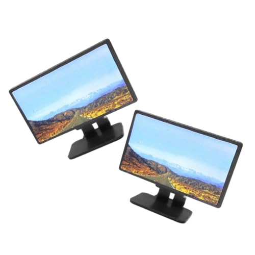 TOYANDONA 2 Miniatur Puppenhaus Tv Detailgetreuer Kunststoff Fernseher Stabiles Miniaturmodell für Puppenwohnzimmer Dekoration und Sammlerstück TOYANDONA 2 Miniatur Puppenhaus Tv Detailgetreuer Kunststoff Fernseher Stabiles Miniaturmodell für Puppenwohnzimmer Dekoration und Sammlerstück von TOYANDONA