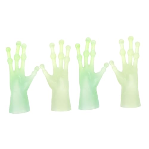 TOYANDONA 2 Paar Neuartige Handschuhe Zubehör Puppe Puppenkostüm Für Gefälschte Blumenkopfdekoration Lustige Marionette Süße Haarspangen Cardigan-Clips Ornament-quaste Light Green PVC von TOYANDONA
