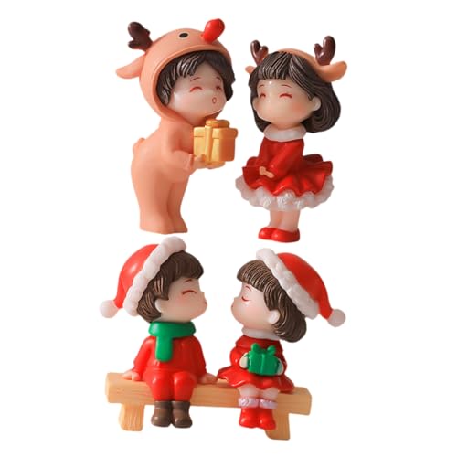 TOYANDONA Ornamente Set 2 Paar Mini Weihnachten Paare Figuren Kunststoff Paare Statue Für Garten TOYANDONA Ornamente Set 2 Paar Mini Weihnachten Paare Figuren Kunststoff Paare Statue Für Garten von TOYANDONA
