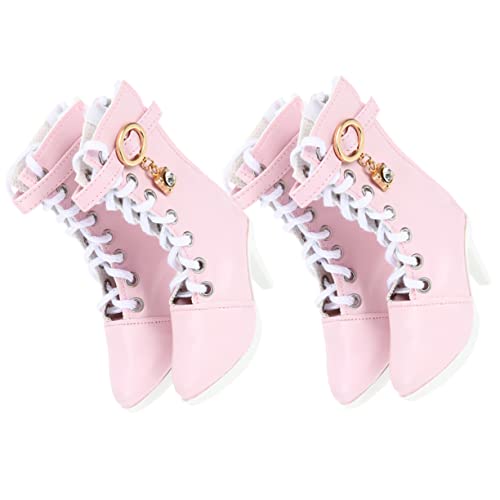 TOYANDONA 2 Paar Puppen High Heels Reborn Puppen Überraschungsspielzeug Für Mädchen Puppen Überraschung Für Jungen Modische Puppen Hausschuhe Puppenzubehör Hausschuhe Stiefel Schuhe von TOYANDONA