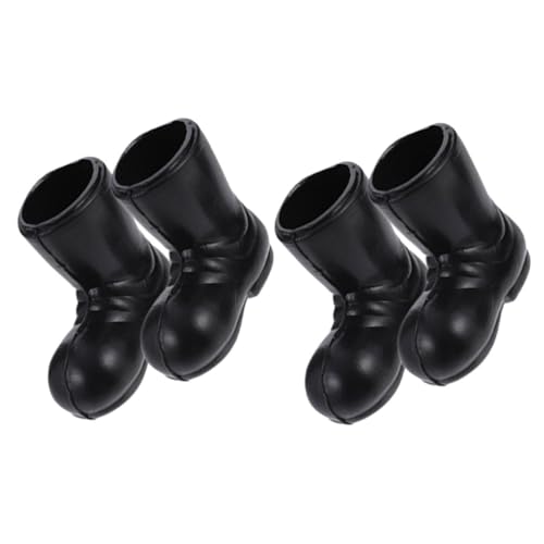 TOYANDONA Miniatur-Schuhe Spielzeug 2 Paar Weihnachtsstiefel Weihnachtsmann Miniatur-weihnachtsmann-Schuhe von TOYANDONA