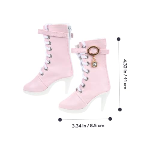 TOYANDONA 2 Paare Miniatur Puppen High Heel Stiefel Modische Spielzeugschuhe für Prinzessin Puppe Zubehör für Mädchen zum Ankleiden und Kreativitätsförderung von TOYANDONA