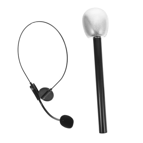 TOYANDONA 2stücke Gefälschte Mikrofon-headsets Für Junge Mädchen Und Erwachsene Realistische Kostüm-Requisiten Für Cosplay Konzerte Und Partys Für Unvergessliche Auftritte von TOYANDONA