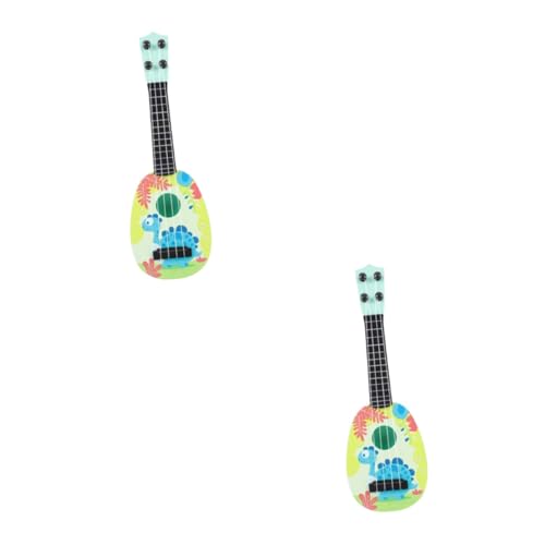 TOYANDONA 2 STK Mini Gitarre Spielzeug Musikinstrumentenmodell Starter Uke Percussion-Musikinstrument Instrumente Lernspielzeug Ukulelen Für Anfänger Gitarren Mädchen Kind Abs Geschenkbox von TOYANDONA