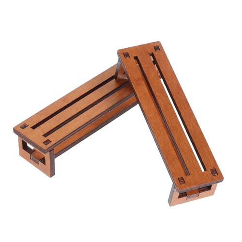 TOYANDONA Miniatur-holzstuhl-Set 2-teiliges Retro-Design Dekorativer Mini-hocker Zum Basteln Ideales Für Familie Und Freunde TOYANDONA Miniatur-holzstuhl-Set 2-teiliges Retro-Design Dekorativer Mini-hocker Zum Basteln Ideales Für Familie Und Freunde von TOYANDONA