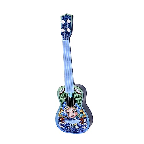 TOYANDONA 2 STK Ukulele Kinderspielzeuggitarre Kinderspielzeug Akustikgitarre Weihnachtsstrumpf Stuffer Anfänger Gitarre Spielzeuge Baby Karikatur Plastik von TOYANDONA