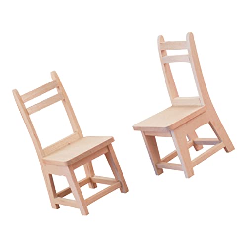 TOYANDONA 2 STK kleine Holzmöbel holzspielzeug holzspielsachen Dollhouse Furniture puppenhauszubehör DIY Zubehör Holzdekor Dekorationsartikel Miniaturstuhl Holzornamente Mini-Stuhl Hölzern TOYANDONA 2 STK kleine Holzmöbel holzspielzeug holzspielsachen Dollhouse Furniture puppenhauszubehör DIY Zubehör Holzdekor Dekorationsartikel Miniaturstuhl Holzornamente Mini-Stuhl Hölzern von TOYANDONA