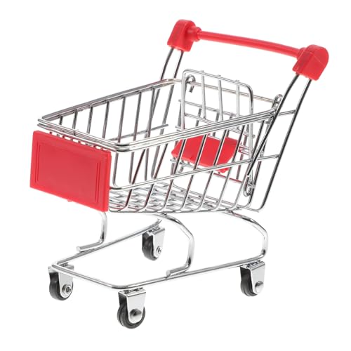 TOYANDONA 2 STÜCK Mini Einkaufswagen für Metallische Kaufladen Dekoration Rollenspiel für Junge Mädchen Farbenfroh und Lehrreich Zufällige Farbe Zufällige Farbe von TOYANDONA