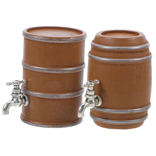 TOYANDONA 2 STÜCK Miniatur Holz Weinfass Figuren Dekoratives Getränkezubehör für Puppenhaus Bar Stilvolle Miniaturmodelle für Sammler und Weinliebhaber TOYANDONA 2 STÜCK Miniatur Holz Weinfass Figuren Dekoratives Getränkezubehör für Puppenhaus Bar Stilvolle Miniaturmodelle für Sammler und Weinliebhaber von TOYANDONA
