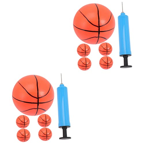 TOYANDONA 2 Sätze Aufblasbarer Basketball Hüpfbälle in großen Mengen Basketballspielzeug Kinderspielzeug Ornament Entwässerungskorb Zubehör für Basketball-Geburtstagsfeiern aufblasbarer Ball von TOYANDONA