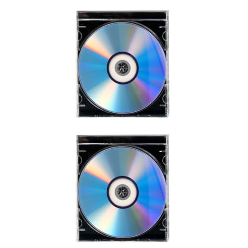 TOYANDONA 2 Sätze Beschreibbare Cd R Discs mit Jewel Case Hohe Kapazität für Audio und Datenspeicherung für Musik und Telefonaufnahmen Vielseitige Anwendung für Zuhause und Büro von TOYANDONA