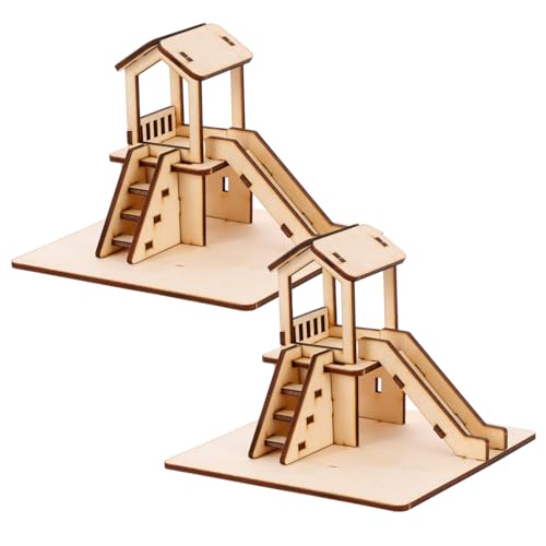 TOYANDONA 2 Sätze DIY Lernset Holzrutsche Modell Bausatz Pädagogisches Selbstmontage Kreativfördernd für Jungen und Mädchen Ab Jahren von TOYANDONA