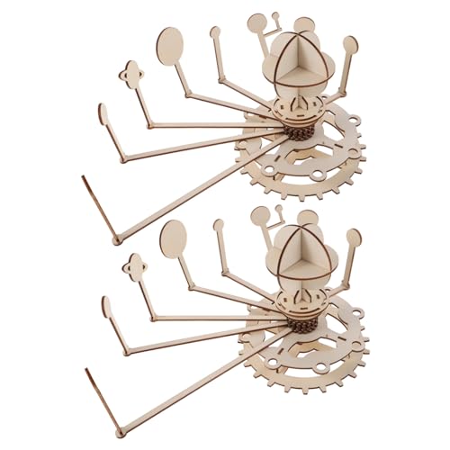 TOYANDONA 2 Sätze DIY Solar System Puzzle Kit aus Holz Planeten Modell Stem Wissenschaftsspielzeug Pädagogisch Langlebig Dekorativ Interaktiv für Zuhause und Schule von TOYANDONA