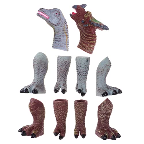 TOYANDONA 2 Sätze Dinosaurier-Finger Puppen Fingerpuppe Mini-fingerpuppen Fingerspielzeug Für Für Im Vorschulalter Hochwertiges Weichgummi (Vinyl) von TOYANDONA