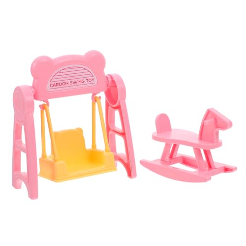 TOYANDONA 2 Sätze Dollhouse Möbel Schaukelsitz und Holzpferd für DIY für Kreative Bastelprojekte und Rollenspiele Fördert Familieninteraktion und Fantasie TOYANDONA 2 Sätze Dollhouse Möbel Schaukelsitz und Holzpferd für DIY für Kreative Bastelprojekte und Rollenspiele Fördert Familieninteraktion und Fantasie von TOYANDONA