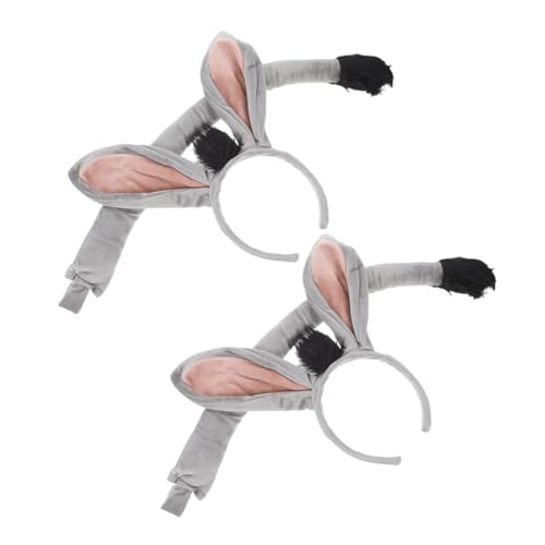 TOYANDONA 2sätze Eselkostüm Zubehör Mit Stirnband Und Für Erwachsene Tierkostüm Accessoires Für Geburtstag Halloween Party Und Cosplay von TOYANDONA