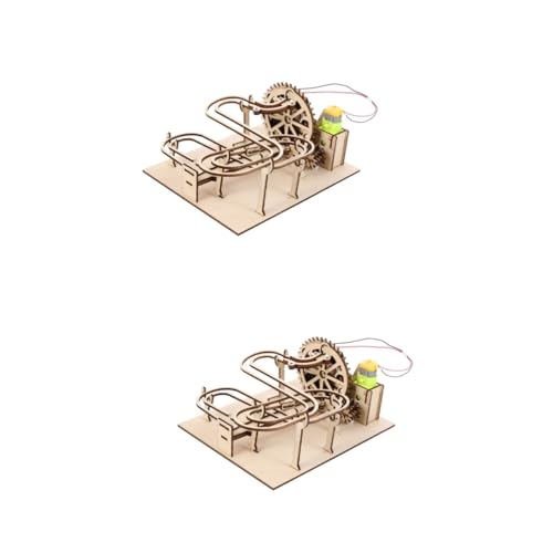 TOYANDONA 2 Sätze Dreidimensionales Puzzle Spielzeug Für Kinder Kinderautos Spielzeug Kinderspielzeug Holzpuzzle Für Erwachsene Spielzeugautos Für Kinder Kunsthandwerk Hölzern Modell 3D von TOYANDONA