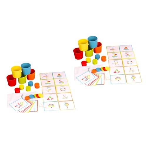 TOYANDONA 2 Sätze Spielzeug zum Sortieren von Farben Kinderspielzeug interaktives Spielzeug Sportspielzeug für Kleinkinder -Intelligenzspielzeug Kleinkindspielzeug Brettspiel für Kinder von TOYANDONA